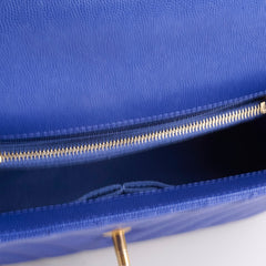 Chanel Medium COCO Handle Caviar Blue Serial 26