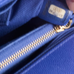 Chanel Medium COCO Handle Caviar Blue Serial 26