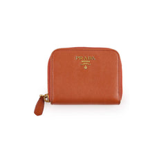 Prada Saffiano Coin Wallet Orange