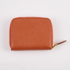 Prada Saffiano Coin Wallet Orange