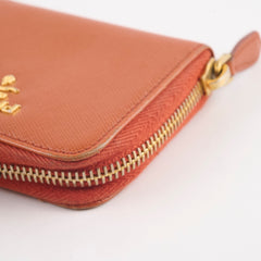 Prada Saffiano Coin Wallet Orange