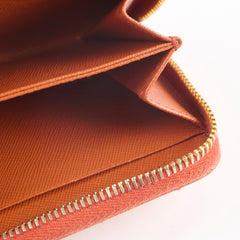 Prada Saffiano Coin Wallet Orange