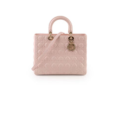 Christian Dior Large Lady Dior Lambskin Pink