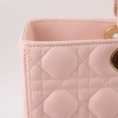 Christian Dior Large Lady Dior Lambskin Pink