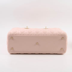 Christian Dior Large Lady Dior Lambskin Pink