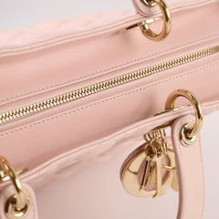 Christian Dior Large Lady Dior Lambskin Pink
