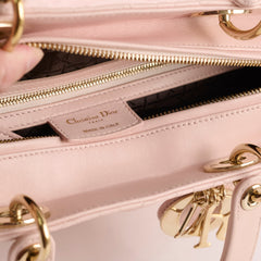 Christian Dior Large Lady Dior Lambskin Pink