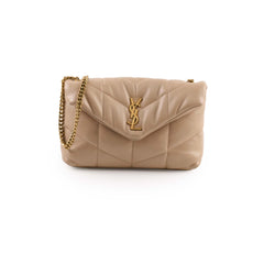 Saint Laurent Lou Puffer Mini Beige