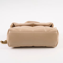 Saint Laurent Lou Puffer Mini Beige