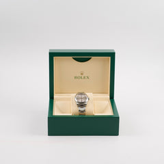 Rolex Oyster Perpetual 31mm Arabic Pink Dial Silver