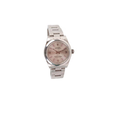 Rolex Oyster Perpetual 31mm Arabic Pink Dial Silver