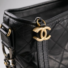 Chanel Medium Gabrielle Bag Black Calfskin