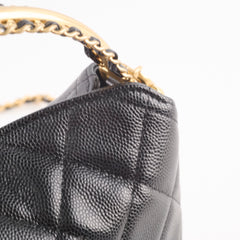 Chanel Seasonal Caviar 24A Clutch with Chain Black