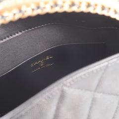 Chanel Seasonal Caviar 24A Clutch with Chain Black