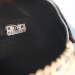 Chanel Seasonal Caviar 24A Clutch with Chain Black