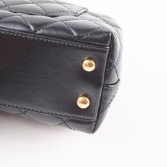 Chanel Mini Coco Handle Shiny Calfskin Black Microchip