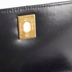 Chanel Mini Coco Handle Shiny Calfskin Black Microchip