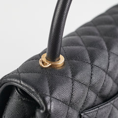 Chanel Medium Coco Handle Caviar Black