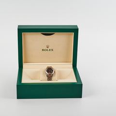 HOLD CV Rolex Oyster Perpetual Date Just 26 mm Chocolate Brown Dial Watch (179171)