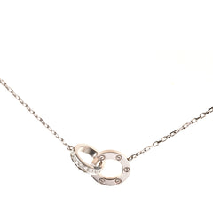 Cartier White Gold Love Necklace Diamonds