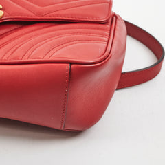 Gucci Small Marmont Red Shoulder Bag