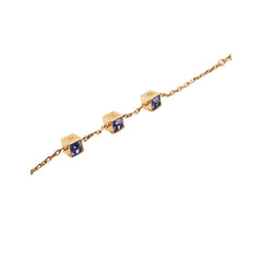 Louis Vuitton Crystal Gamble Gold Tone Bracelet