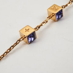 Louis Vuitton Crystal Gamble Gold Tone Bracelet