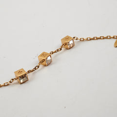 Louis Vuitton Crystal Gamble Gold Tone Bracelet