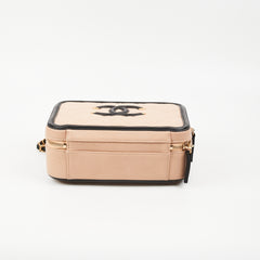 Chanel Filigree Vanity Case Beige/Black