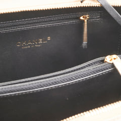 Chanel Filigree Vanity Case Beige/Black
