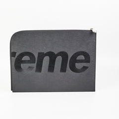 Louis Vuitton X Supreme Pouch Epi Black