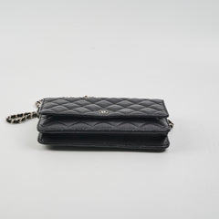 Chanel Caviar Wallet On Chain WOC Black