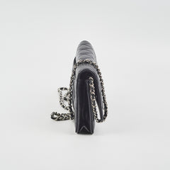 Chanel Caviar Wallet on Chain WOC Black Microchipped