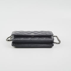 Chanel Caviar Wallet on Chain WOC Black Microchipped