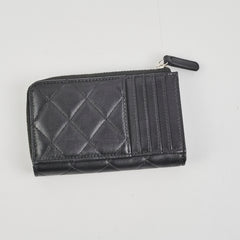 Chanel Zipper Card Holder Black