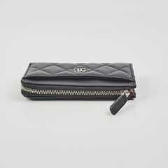Chanel Zipper Card Holder Black