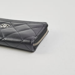 Chanel Zipper Card Holder Black