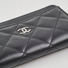 Chanel Zipper Card Holder Black