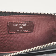 Chanel Zipper Card Holder Black