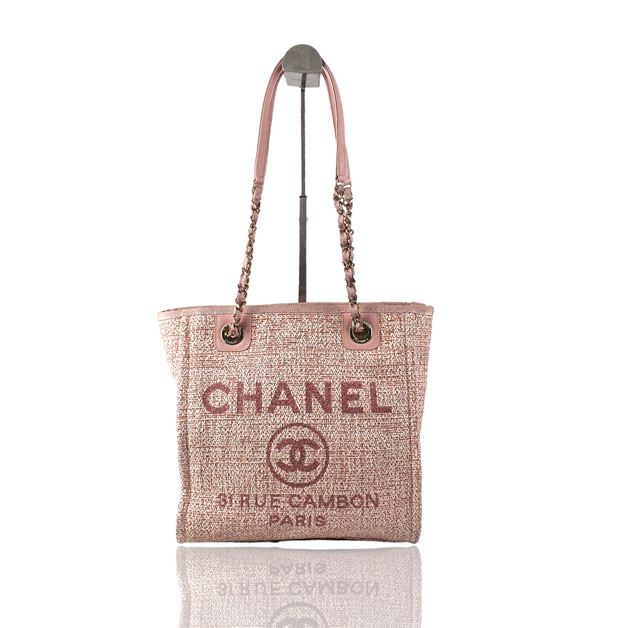 Chanel Deauville Tote Medium Beige - THE PURSE AFFAIR