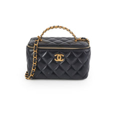 Chanel Seasonal Vanity Top Handle Black