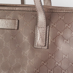 Gucci Silver/Grey Monogram Tote