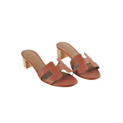 Hermes Oasis Gold Sandals Size 38.5