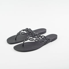 Hermes Island Noir Sandals Size 40