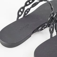 Hermes Island Noir Sandals Size 40
