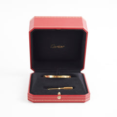 Cartier Love SM Size 16 Yellow Gold Bracelet