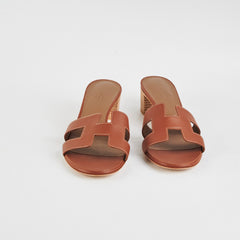 Hermes Oasis Gold Sandals Size 38.5