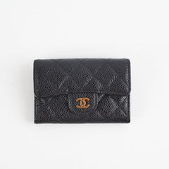 Chanel Card Holder Caviar Black