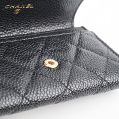 Chanel Card Holder Caviar Black