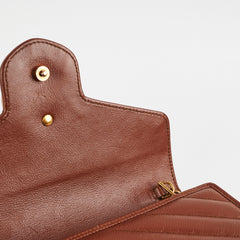 Gucci GG Marmont Matelasse Mini Bag Tan WOC Wallet on chain